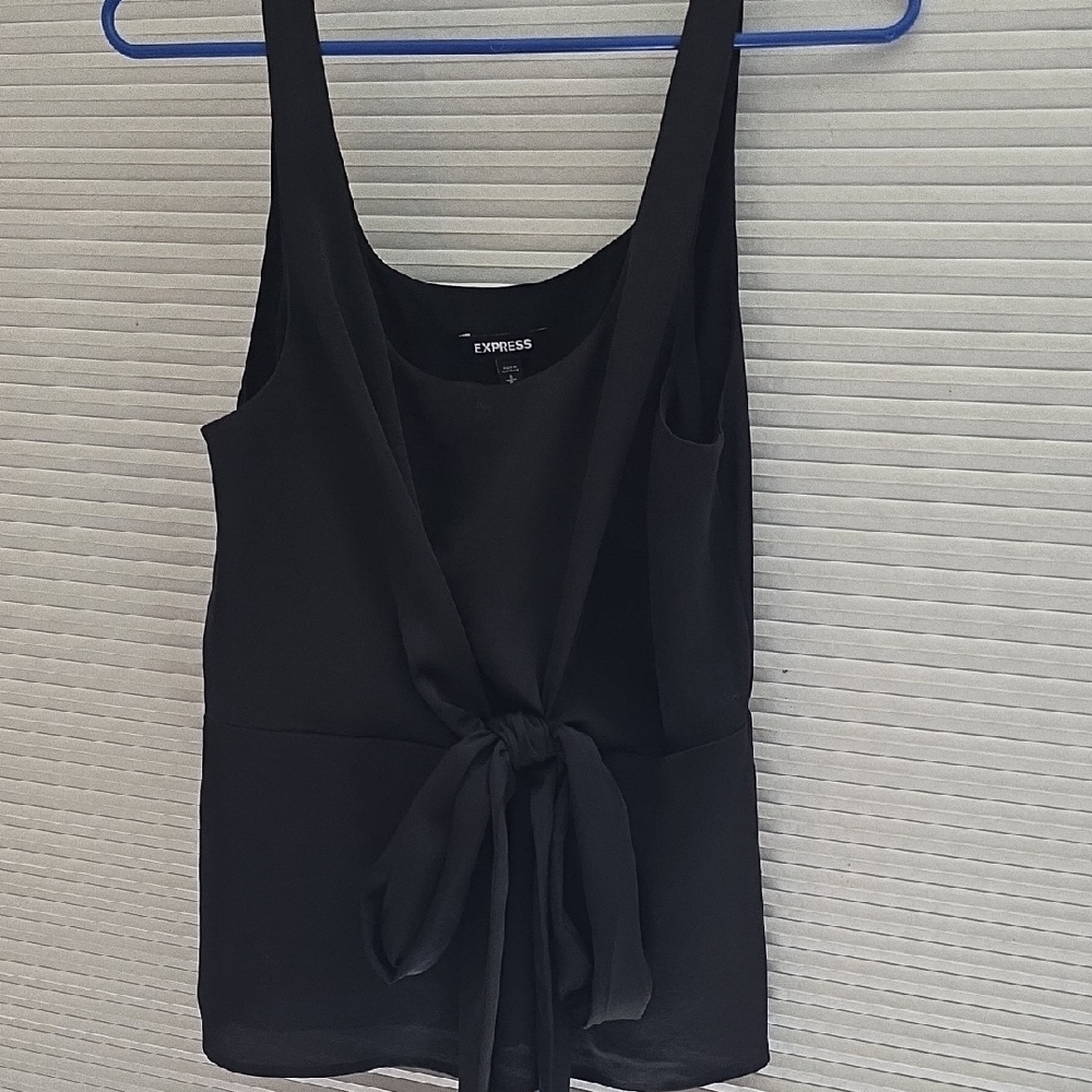 Express Black Women's Tie-Front Tank Top